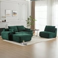 thumbnail image 6 of Weetoo 3-Seater Sectional Sofa , Corduroy Upholstery Sleeper Loveseat Large Couches with Pillows, 6 of 9