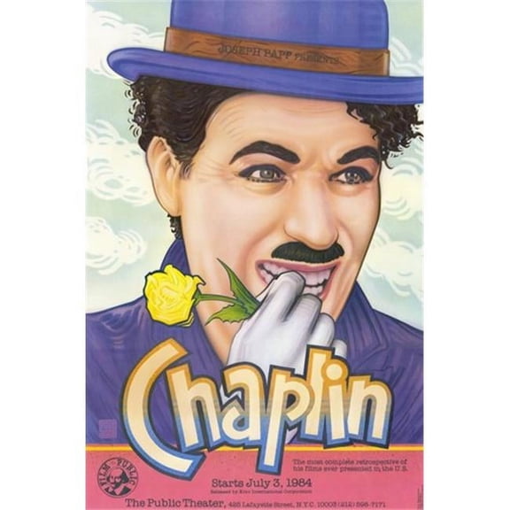 Pop Culture Graphics  Charlie Chaplin Retrospective Movie Poster - 11 x 17