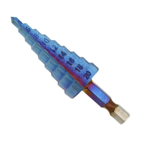 

HSS Coated Step Drill Bit Drilling Power Tools Metal High Speed Steel 9 Steps