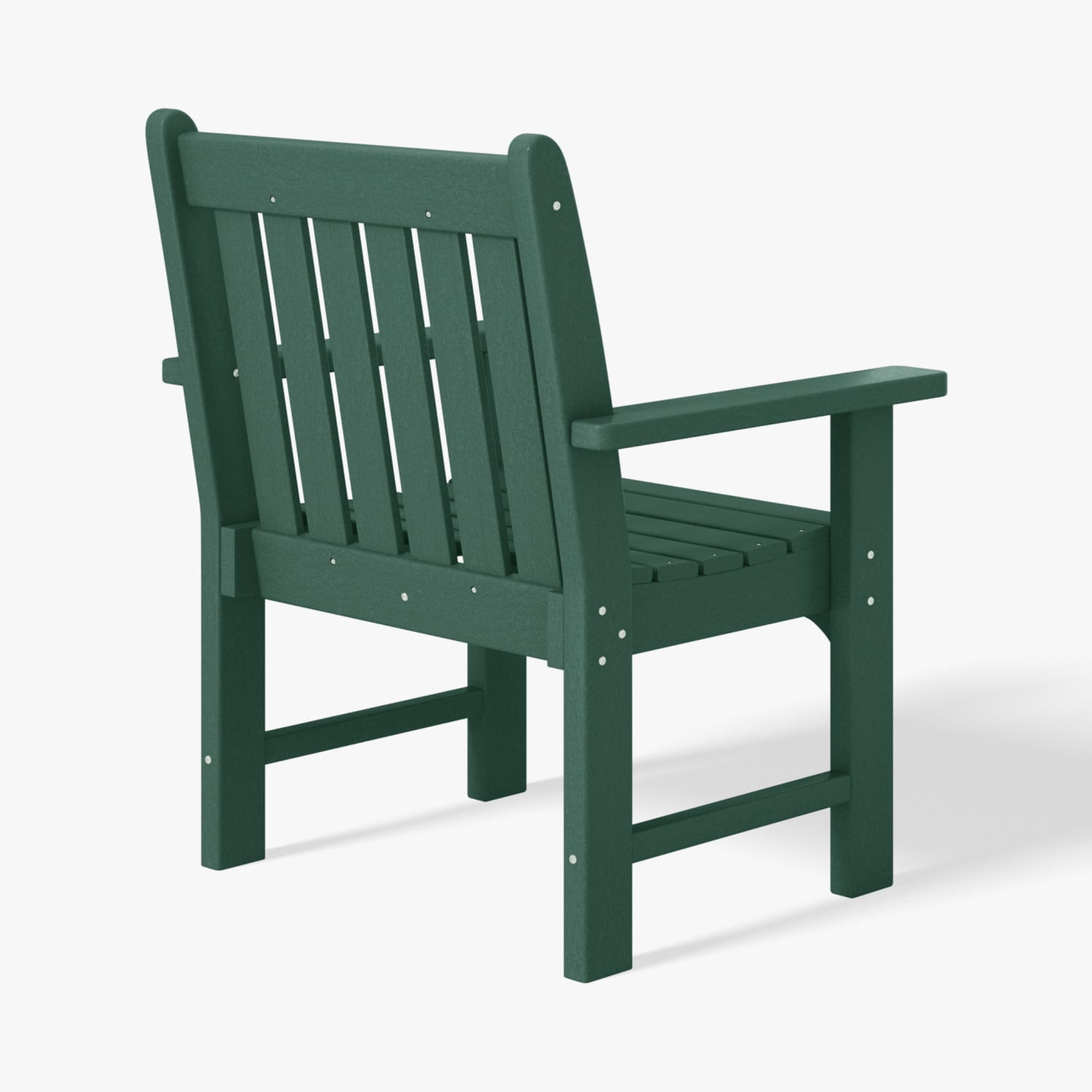 WestinTrends Malibu Outdoor Patio HDPE Adirondack Dining Arm Chairs (Set of 2), Dark Green