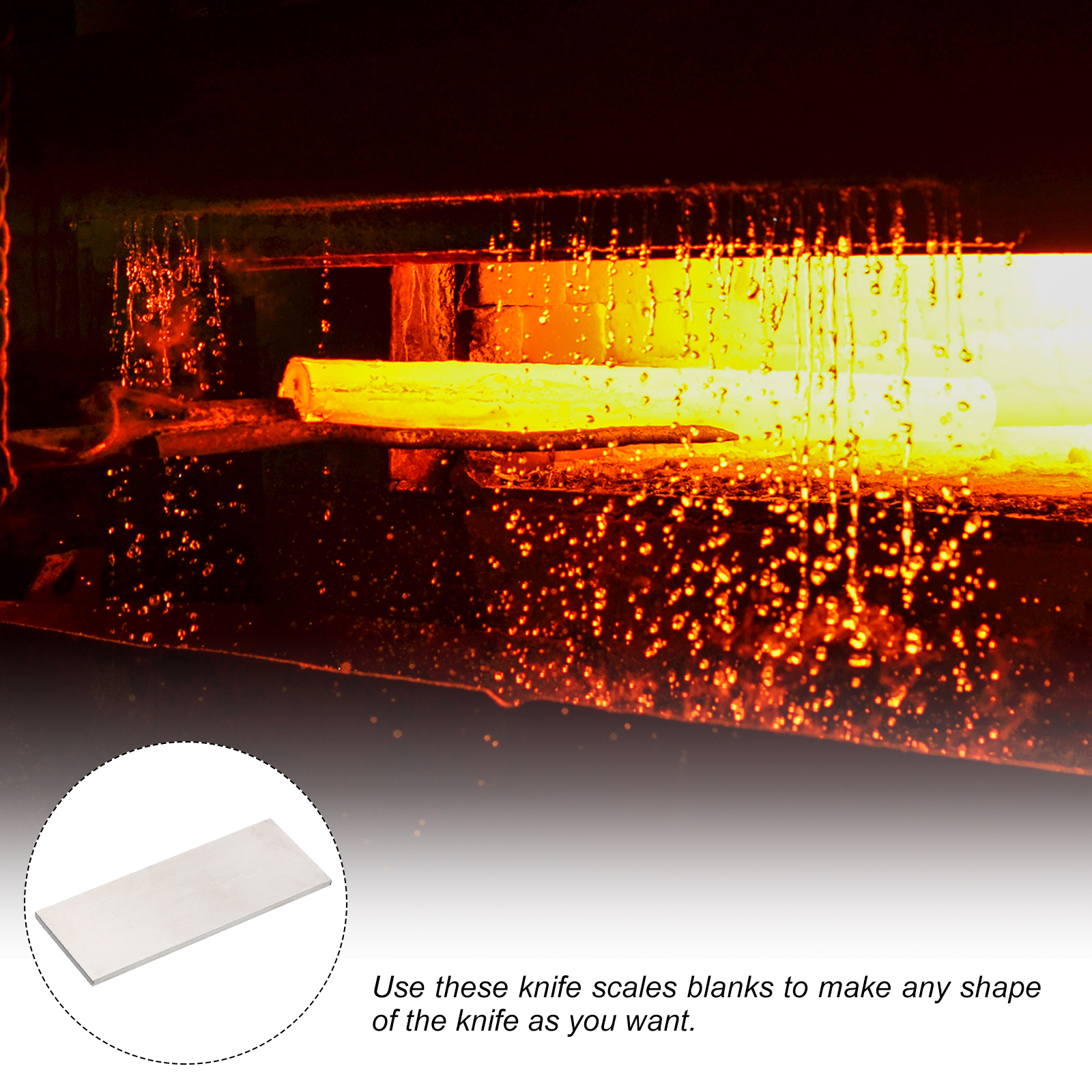 Unique Bargains Spring Steel for Knife Making Flat Bar for Blank Sheet 4"x 11/2"x 4/16"