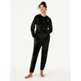 thumbnail image 4 of Joyspun Women’s Plush Hooded Top and Pants, 2-Piece Pajama Set, Sizes XS to 3X, 4 of 5