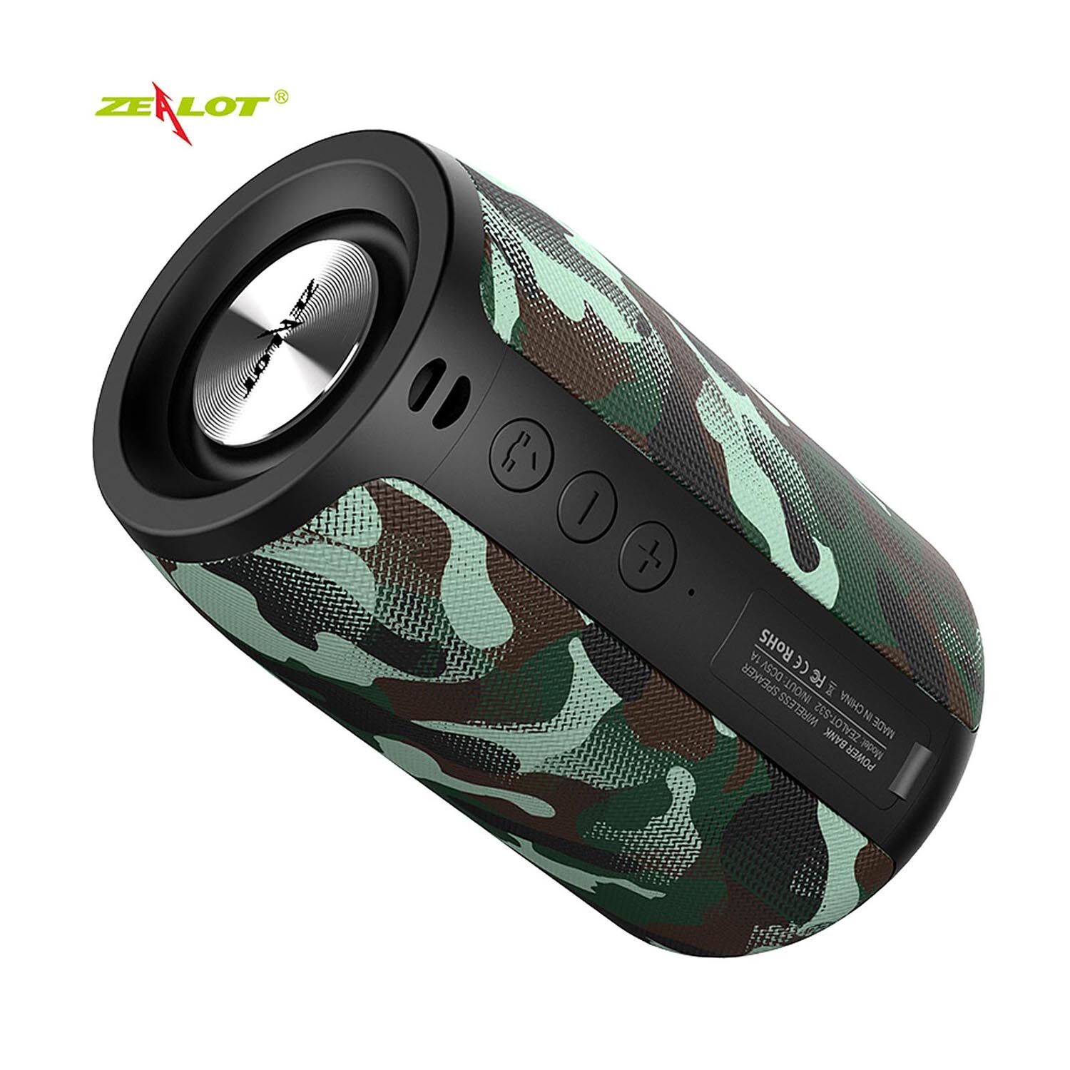 ZEALOT S32 Portable Wireless Bluetooth Speaker 5W Subwoofer Outdoor Sound Box Music Player U Disk TF Card Reader AUX-IN 2000mAh Battery