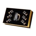 thumbnail image 2 of Juego de vino de estilo chino, juego de copas de vino, dispensador de vino de regalo, para regalo de hombre 6 copas de hojas doradas, 2 of 9