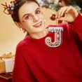 thumbnail image 2 of 26 Alphabet Ornaments For Christmas Tree Candy Cane Initial Letter Pendant With Berries Pattern Mini Monogram Hanging Decorations For Christmas Gifts DIY Decor, 2 of 5