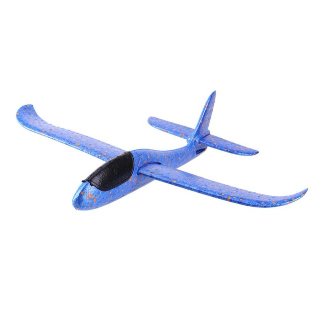Modelo de avión planeador de espuma EPP para lanzar a mano juguetes para niños (azul marino) (48 cm) Sywqhk libre de BPA
