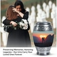 thumbnail image 3 of Mountain Large Cremation Decorative Urn, Splendor Of Aurora Borealis Northern Lights Urn, Urns For Human Ashes Adult Man, Memorial Urn, Urn For Ashes For Women, Cremation Urns, 10 Inch, 3 of 5