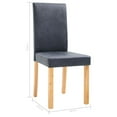thumbnail image 4 of vidaXL Dining Chairs 6 pcs Gray Faux Leather, 4 of 5
