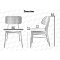 thumbnail image 5 of Modern Farmhouse Walnut Wood Finished Dining Chairs with Elbow Back, Upholstered Fabric Cushion Seat, Set of 2, 5 of 10