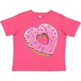 thumbnail image 3 of Inktastic Heart Shaped Donut with Pink Icing and Sprinkles Boys or Girls Toddler T-Shirt, 3 of 5