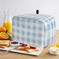 thumbnail image 2 of Toaster Cover 2 Slice, Blue Checkered Dustproof Bakeware Oven Protector with Top Hook, Blue White Buffalo Plaid Waterproof Small Kitchen Appliance Toasters Dust Cover, 12"x7.5"x8", 2 of 9