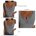 thumbnail image 4 of Camisetas sin mangas de encaje,Camisetas sin mangas de encaje para mujer Camisetas sin mangas Camisa sin mangas de moda multifuncional, 4 of 6