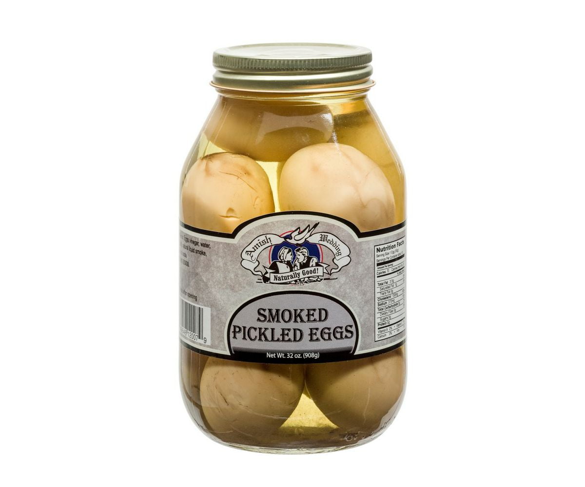 Amish Wedding Foods Smoked Pickled Eggs, 3Pack 32 oz. Jars