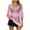 Pink, variant on SELONE Swim Suit Coverup for Women Beach Tops 3/4 Sleeve Cutout Bathing Suit Crew Neck Short Summer Clothes Green