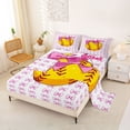 thumbnail image 2 of spefrowx Cartoon Softball Sport King Sheets for Girls, Pink Princess Bowknot Bedding, 4 Pieces, 1 Flat Sheet, 1 Fitted Sheet and 2 Pillowcases, 2 of 6