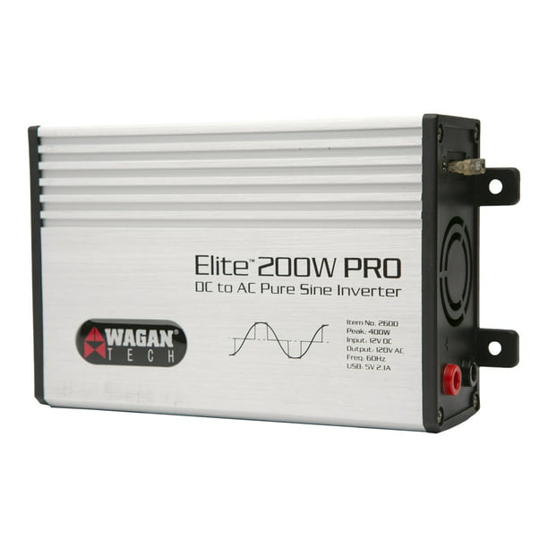 Wagan Tech Elite Pro 200W Pure Sine Inverter, EL2600