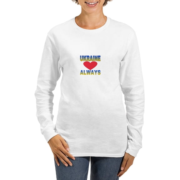 CafePress - UKRAINE ALWAYS Long Sleeve T Shirt - Women's Long Sleeve Graphic Casual T-Shirt