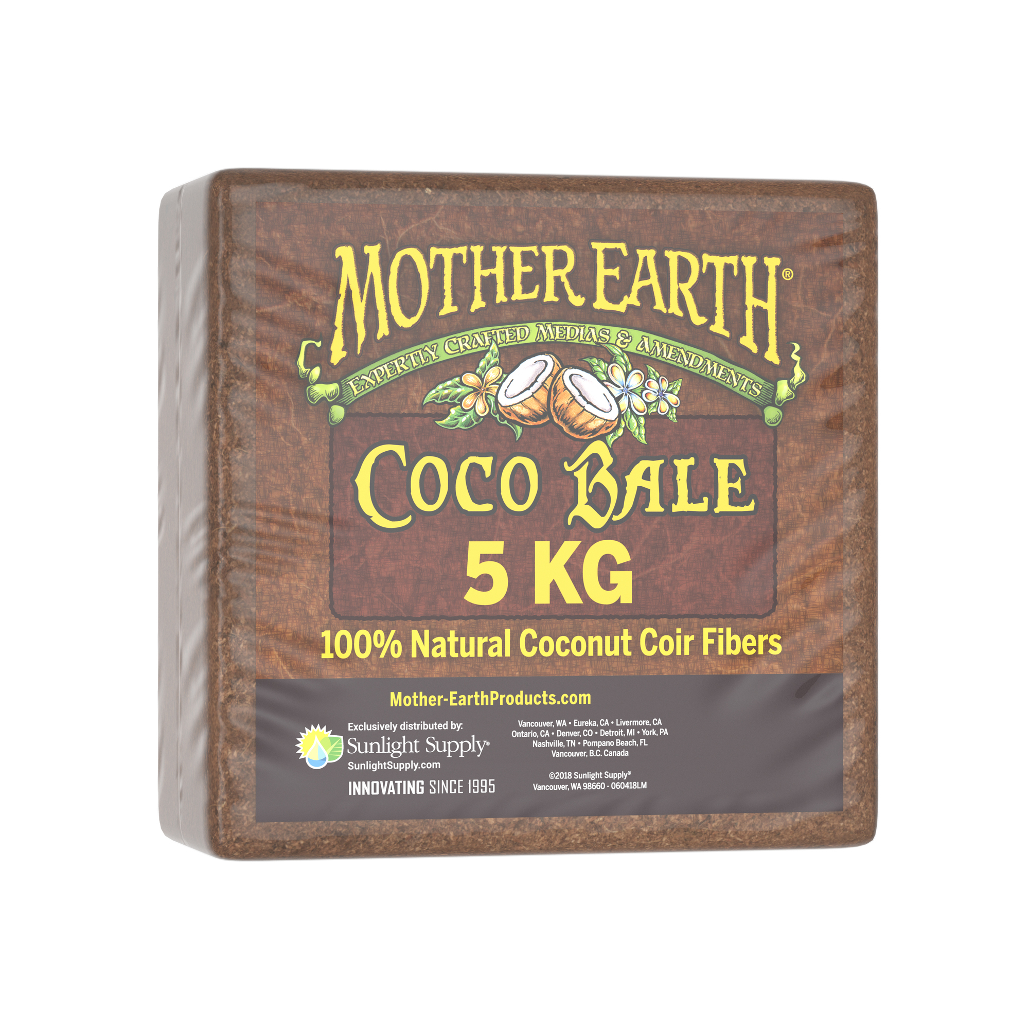 Mother Earth Coco Bale 5 kg, 100% Coconut Coir Fibers - image 2 of 8