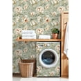 thumbnail image 4 of Boho Peel and Stick Wallpaper Elegant Cream Peach Peony Floral Sage Green Contact Paper 17.7in x 9.8ft Wallpaper Removable Self Adhesive Wall Paper for Bedroom, 4 of 8
