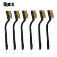 thumbnail image 1 of 6 Pieces Brass Wire Brush Set For Cleaning Welding Slag And Rust, 1 of 9