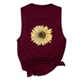 thumbnail image 4 of Womens Tops Dressy Casual,Womens Tank Tops Summer Sunflower Graphic Sleeveless Tee Shirts Novelty Loose Casual T Shirts, 4 of 5