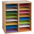 thumbnail image 3 of Wood Adjustable Literature Organizer, 16Compartment, Medium Oak, 3 of 6