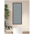 thumbnail image 3 of Kate and Laurel Framed Fabric Pinboard 18 x 42, Blue Botanical Block Print Printed Linen Classic Bulletin Board for Use as a Vision Board or Wall Organization, Florence Medium Brown Frame, 3 of 8