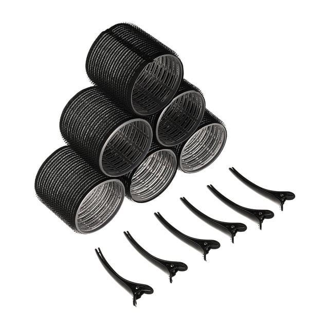 Rulos con pinzas Herramientas de plástico para rizar el cabello Rulos con agarre automático Kit de peluquería para peinados sencillos para personajes Airy