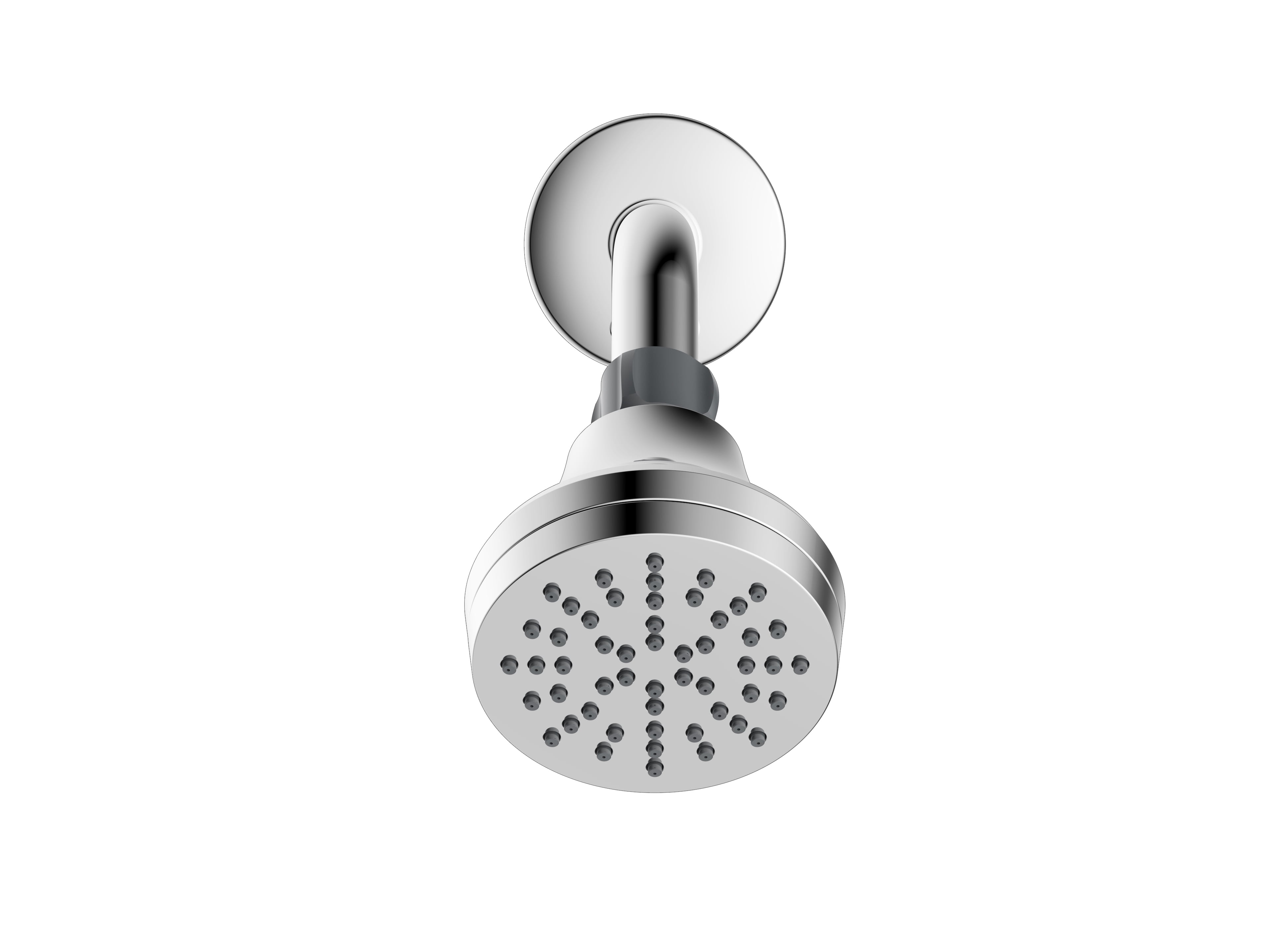 Mainstays Single Setting Shower Head in Chrome with Rub-clean Nozzles