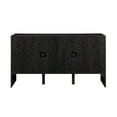 Manor Park 55” Contemporary VerticalDetailed 3Door Sideboard, Black
