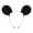 Black, variant on Animal Furry Mouse Ears Headband Tail Set,Faux Fur Hamster Headwear Accessory for Halloween Christmas Party