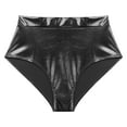 thumbnail image 3 of TiaoBug Womens Low Rise Shiny Metallic Booty Shorts Jazz Dance Hot Pants Clubwear Black L, 3 of 5