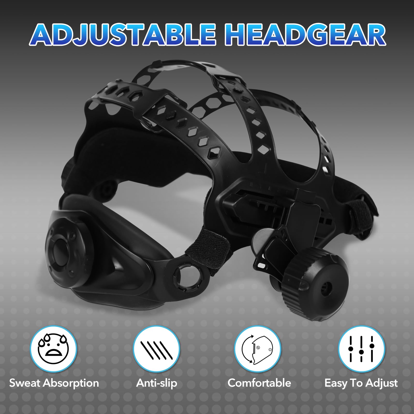 TRQWH Welding Helmet Headgear - Welding Hood Headgear Replacement Head gear Welding Helmet Accessories with Sweatband for Square Hole Helmet (square hole)