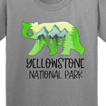 thumbnail image 4 of Inktastic Yellowstone National Park Mountains and Bear Shape Youth T-Shirt, 4 of 5