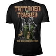 thumbnail image 2 of Lethal Threat Tattooed & Trashed Mens Short Sleeve T-Shirt Black 3XL, 2 of 2