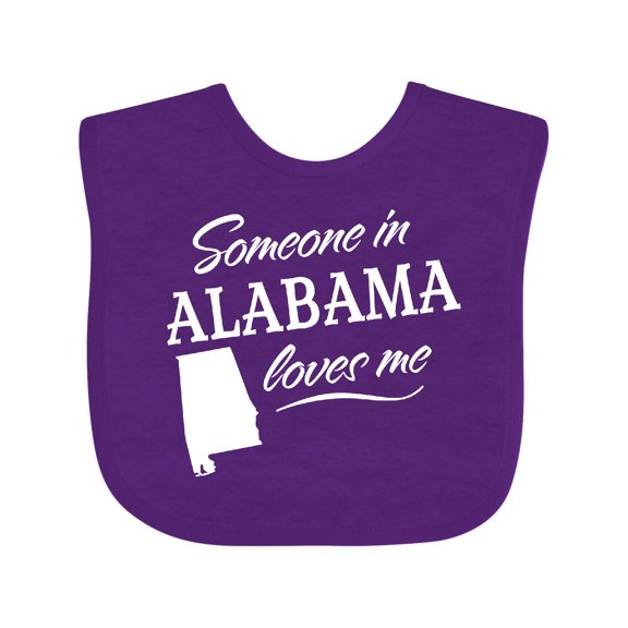 Inktastic Someone in Alabama Loves Me Boys or Girls Baby Bib