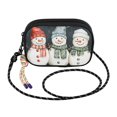 thumbnail image 2 of FORMRS Mini Crossbody Bag for Women Adjustable Shoulder Rope Travel Casual Phone Purse, Green Snowmen, 2 of 7