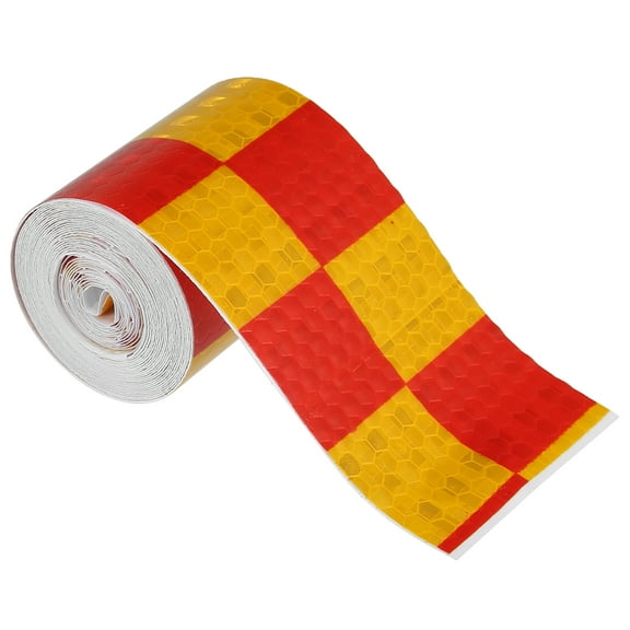 1pcs Red Yellow Reflective Safety Tape Adhesive Signs for Trailer Cars Auto Trucks Trailer Outdoor