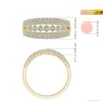 thumbnail image 4 of ANGARA Natural Diamond Multi-Row Broad Anniversary Ring in 14K Yellow Gold for Women (Size-2.5mm| Color-K| Clarity-I3) | April Birthstone, Anniversary, Jewelry Gift for Women | Natural Diamond Ring, 4 of 9