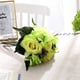 thumbnail image 3 of Billuyoard Ramo de flores artificiales, cabezas de Hortensia falsas, rosas, hogar, ramo de simulación DIY para decoración de exhibición de boda Decoración Verde, 3 of 6