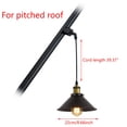 thumbnail image 4 of FSLiving Adjusted Angle Rotated 3.2 Ft Wire J-Type Tracking Light E26 Base Black Metal Shade Vintage Design Droplight for Inclined Position Roof Home,Customizable (No Bulb & Track) - 3 Packs, 4 of 7