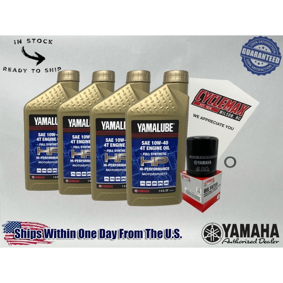 Cyclemax Full-Synthetic Yamalube Oil Change Kit fits 1985-2007 Yamaha V-Max 1200