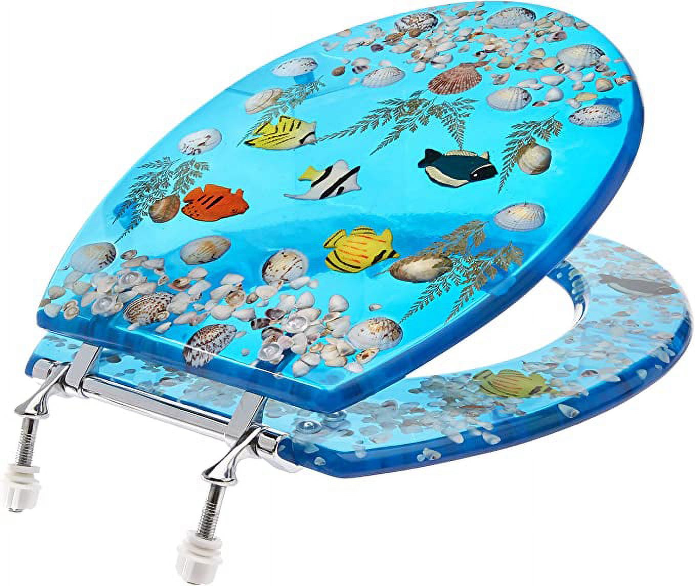 Toilet Seat Cover Fish Blue 17''