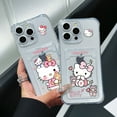 thumbnail image 3 of Cartoon Cat Hello Kitty Card Hold Case For iPhone 16 15 14 13 12 11 Mini Pro Max X XR XSMax 7 8 Plus SE20 Anti-fall Clear Cover TKB-196G240809KB3 iPhone 16 ProMax, 3 of 6