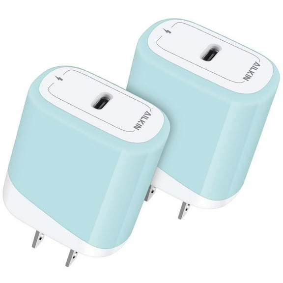 USB C Charger Wall Charger Block,2PCS AILKIN PD 20W Type C Block Charger Fast Charging Charger Plug Power Adapter USB C Brick Cube For Android Phone Fast Charger Block