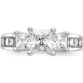 thumbnail image 4 of 14K White Gold 3-Stone Diamond Semi-Mount Engagement Ring (Size 7) Made In India rm2999e-100-waa, 4 of 5