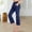 Dark Blue, variant on Women's New Thin Elastic Loose Large Size Korean Version of Everything Long Trousers Casual Trousers Haren, Black, L