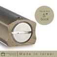 thumbnail image 4 of A&S Mezuzot Aluminum Mezuzah Case with Exclusive Modern Shin Design Easy Peel and Stick Judaica Door Mezuza for 5 Inches Parchment Scrol (Bronze, 10cm-4inch), 4 of 5