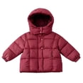 thumbnail image 2 of Xdegoge Toddler Kids Winter Puffer Jacket Hooded Thick Warm Coat Windproof Outerwear with Pockets for Boys Girls Fall Padded Parka Down Snow Wear, 2 of 5