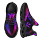 thumbnail image 1 of Zapatillas de deporte con cordones de estilo moderno con estampado de hojas de marihuana en degradado para mujer, zapatos planos transpirables e informales, 1 of 6